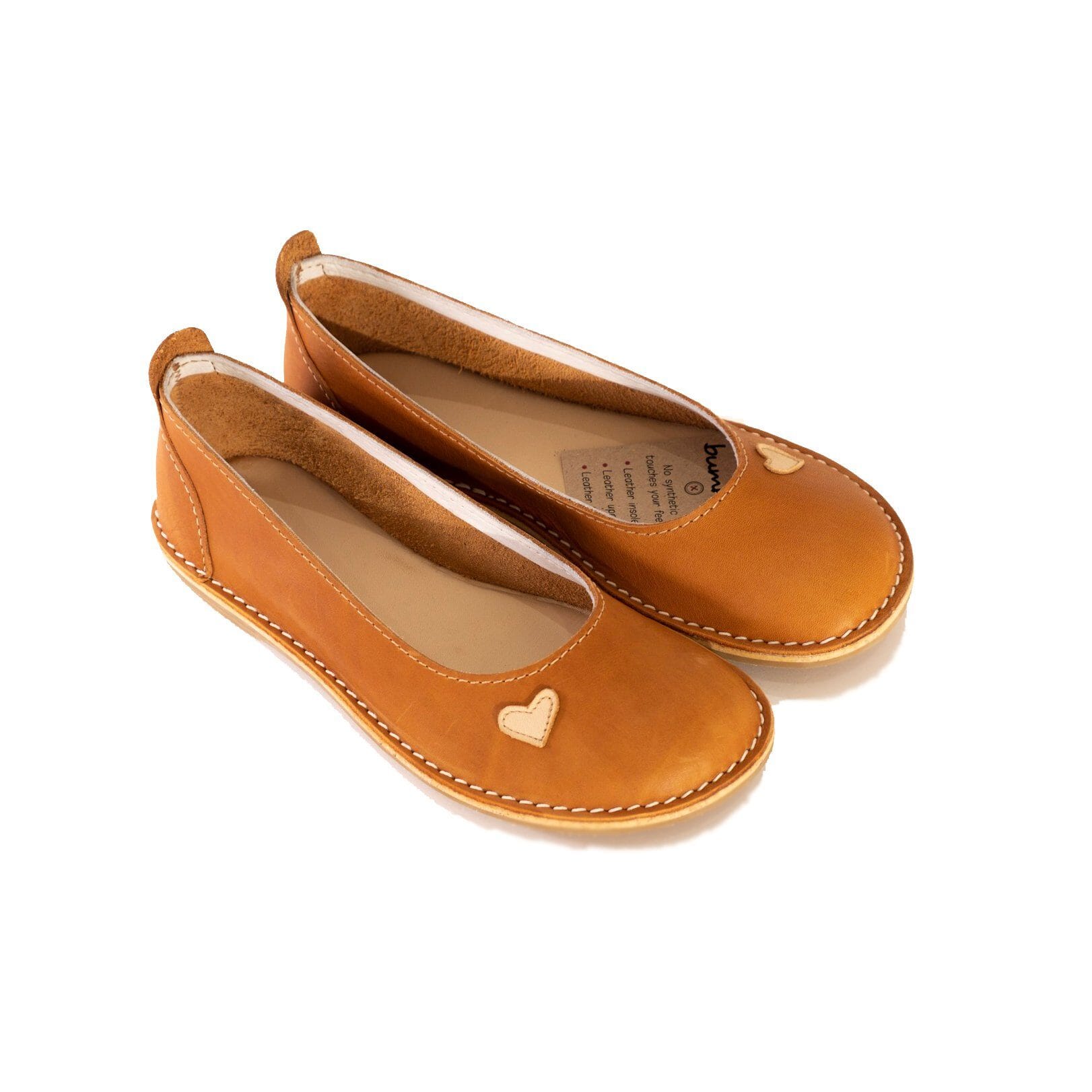 Bummel Zuri Leather Ballerina Shoe - Namib Shoes Bummel 2 heart