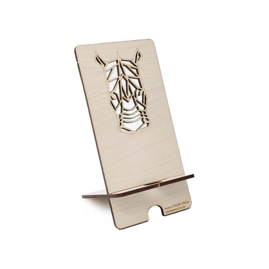 Cape Lasercut Cellphone Desk Stands Tableware Cape Lasercut Rhino