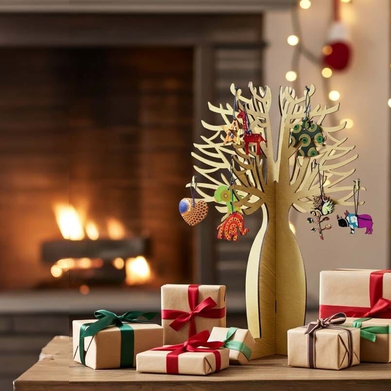 Cape Lasercut Gold Baobab Tree & Decorations Tableware Cape Lasercut