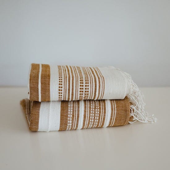 Ecru Adwa Woven Bath Towel - Ochre Bathroom Accessories Ecru