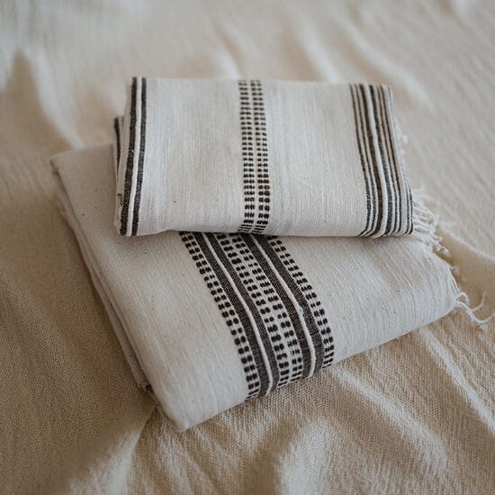 Ecru Adwa Woven Hand Towel - Granite Bathroom Accessories Ecru