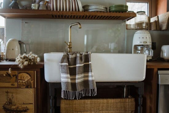 Ecru Adwa Woven Hand Towel - Granite Bathroom Accessories Ecru