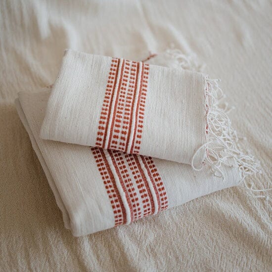 Ecru Adwa Woven Hand Towel - Lava Bathroom Accessories Ecru natural/lava