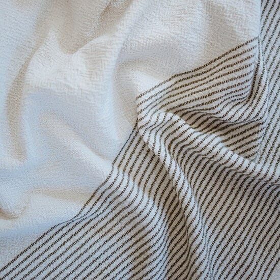 Ecru Skaap Woven Bath Towel - Olive Bathroom Accessories Ecru