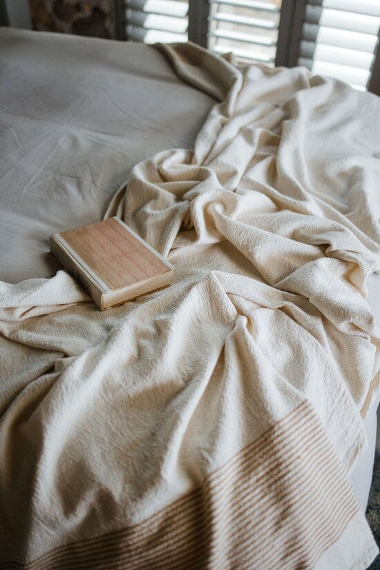 Ecru Skaap Woven Throw - Mustard Afghans & Throws Ecru