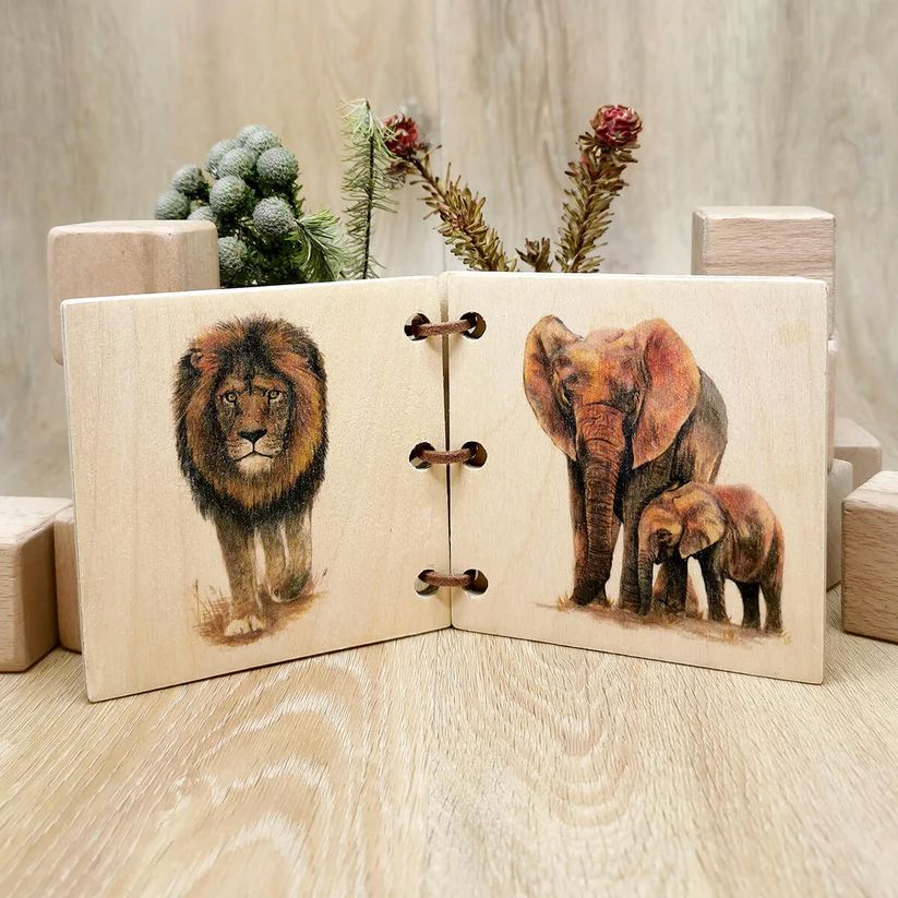 Envirokid Big Five Wooden Baby Book Books Envirokid