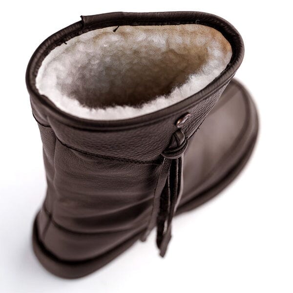 Groundcover Arctic Ladies Leather Wool Boot - Brown Boots Groundcover
