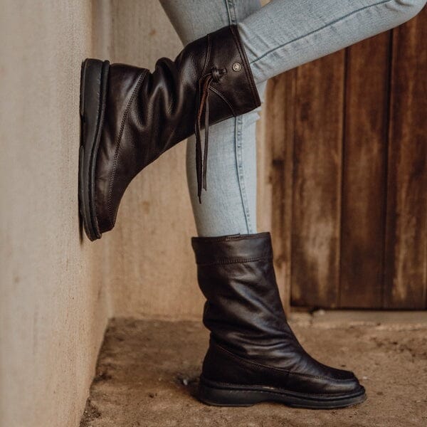 Groundcover Arctic Ladies Leather Wool Boot - Brown Boots Groundcover