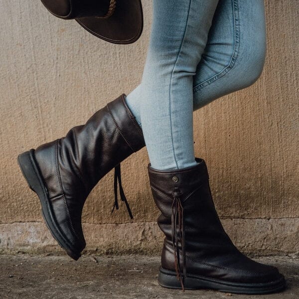 Groundcover Arctic Ladies Leather Wool Boot - Brown Boots Groundcover