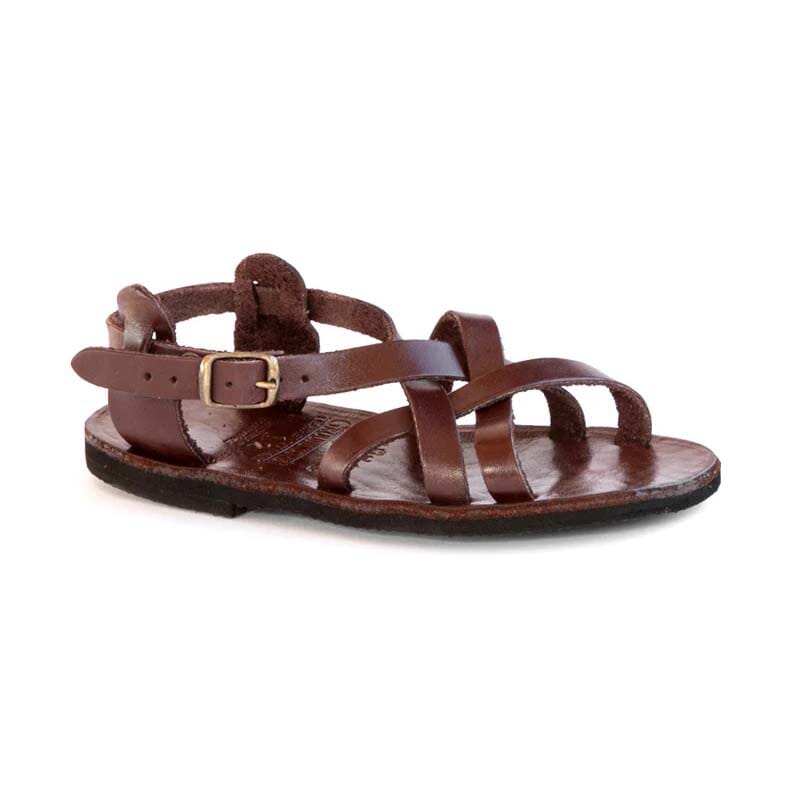 Groundcover Kids Sandy Leather Sandal - Brown Sandals Groundcover