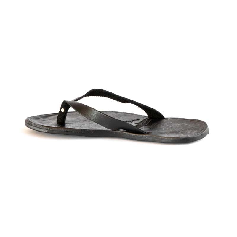 Groundcover Ladies Leather Slop - Black Sandals Groundcover