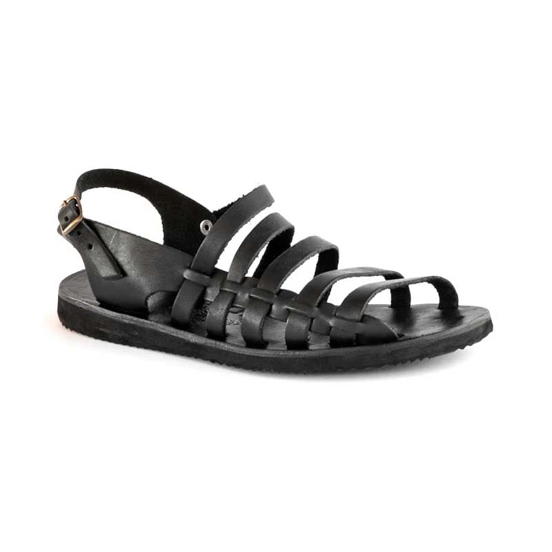 Groundcover Ladies Zapata Leather Sandal - Black Sandals Groundcover
