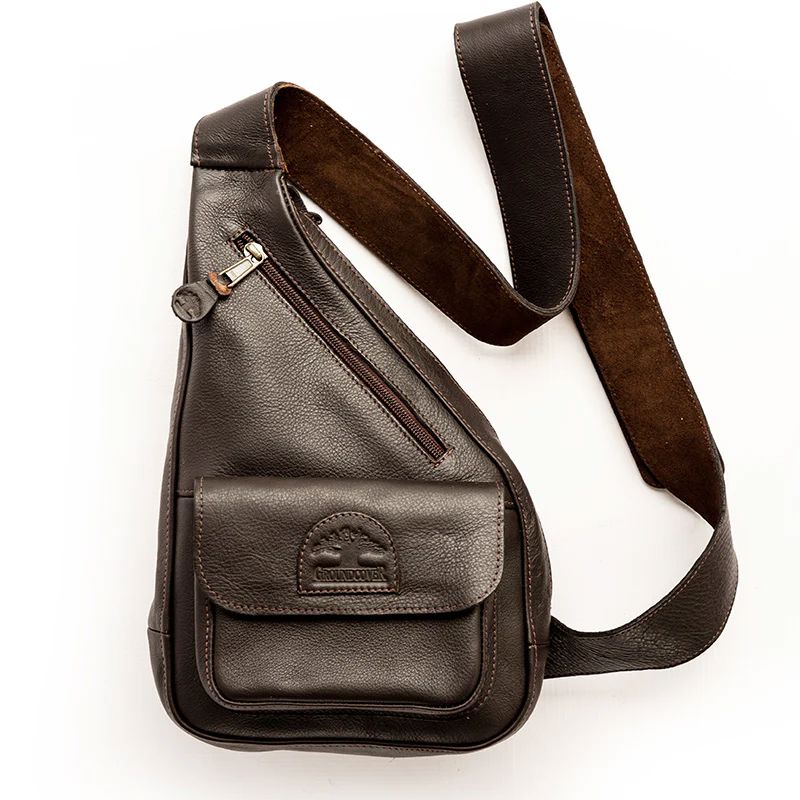 Groundcover Leather Body Bag Crossbody Bags Groundcover brown