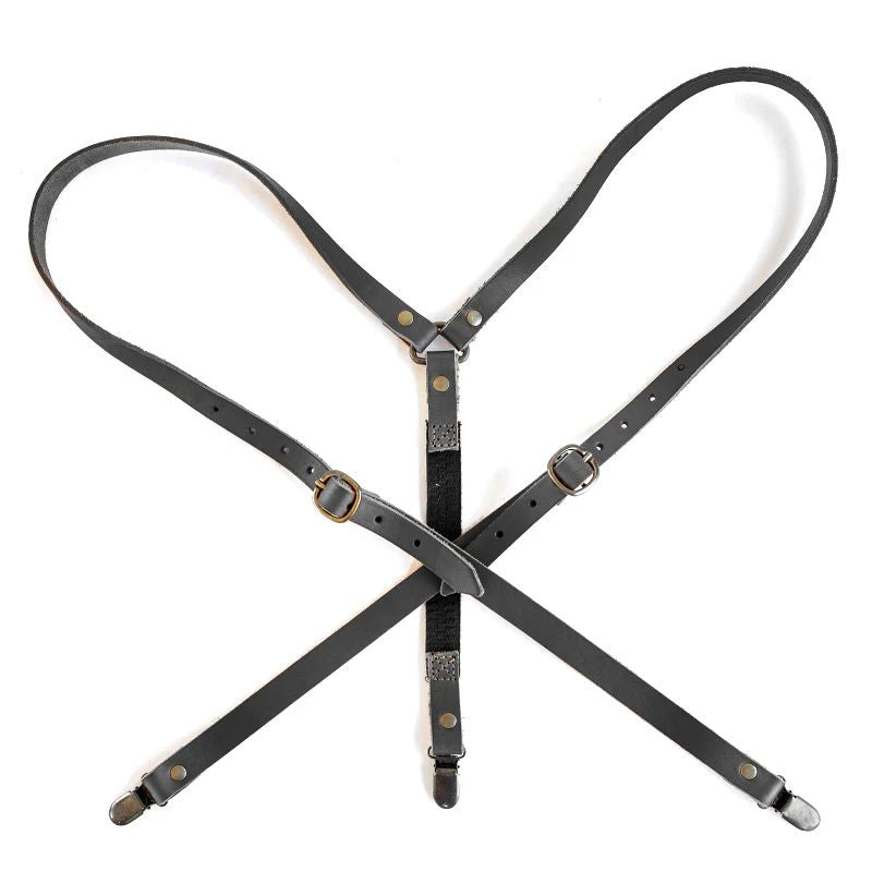 Groundcover Leather Suspenders Ties, Bow Ties & Suspenders Groundcover black