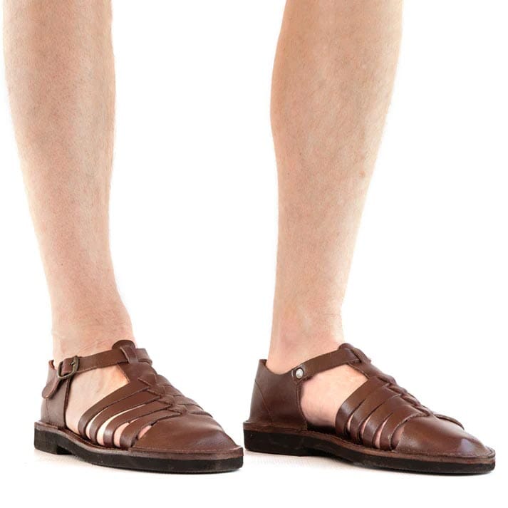 Groundcover Grandpa Men's Brown Leather Sandal Sandals Groundcover
