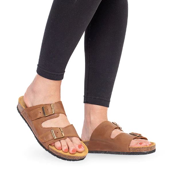 Groundcover Palma Unisex Whisky Leather Sandal Sandals Groundcover