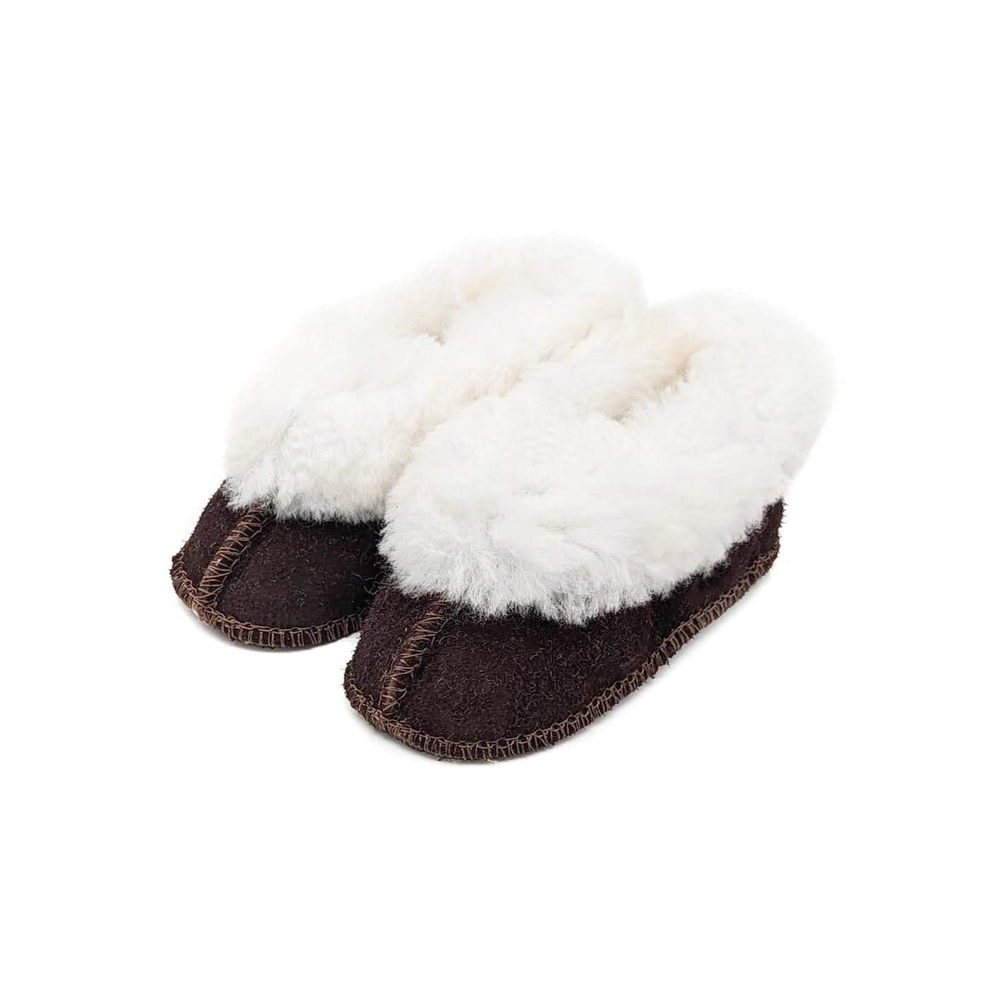 Karu Baby Cosy Sheepskin Slippers - Choc Brown Slippers Karu Slippers