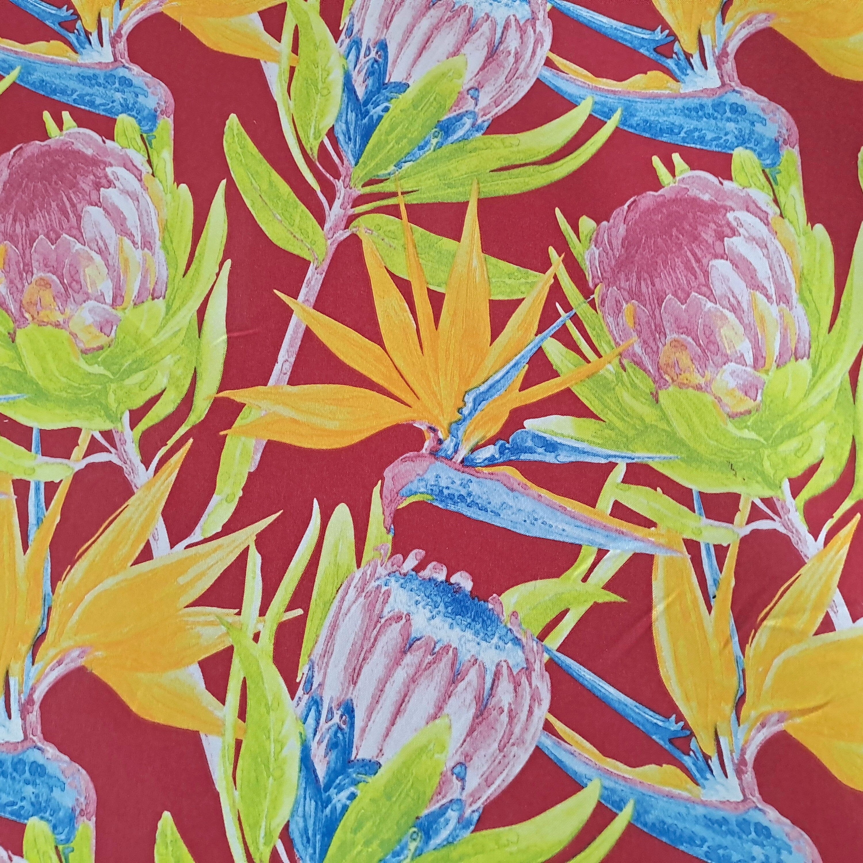 TraDishNal Protea Table Cloth Tableware TraDishNal 4 seater Red Strelitzia