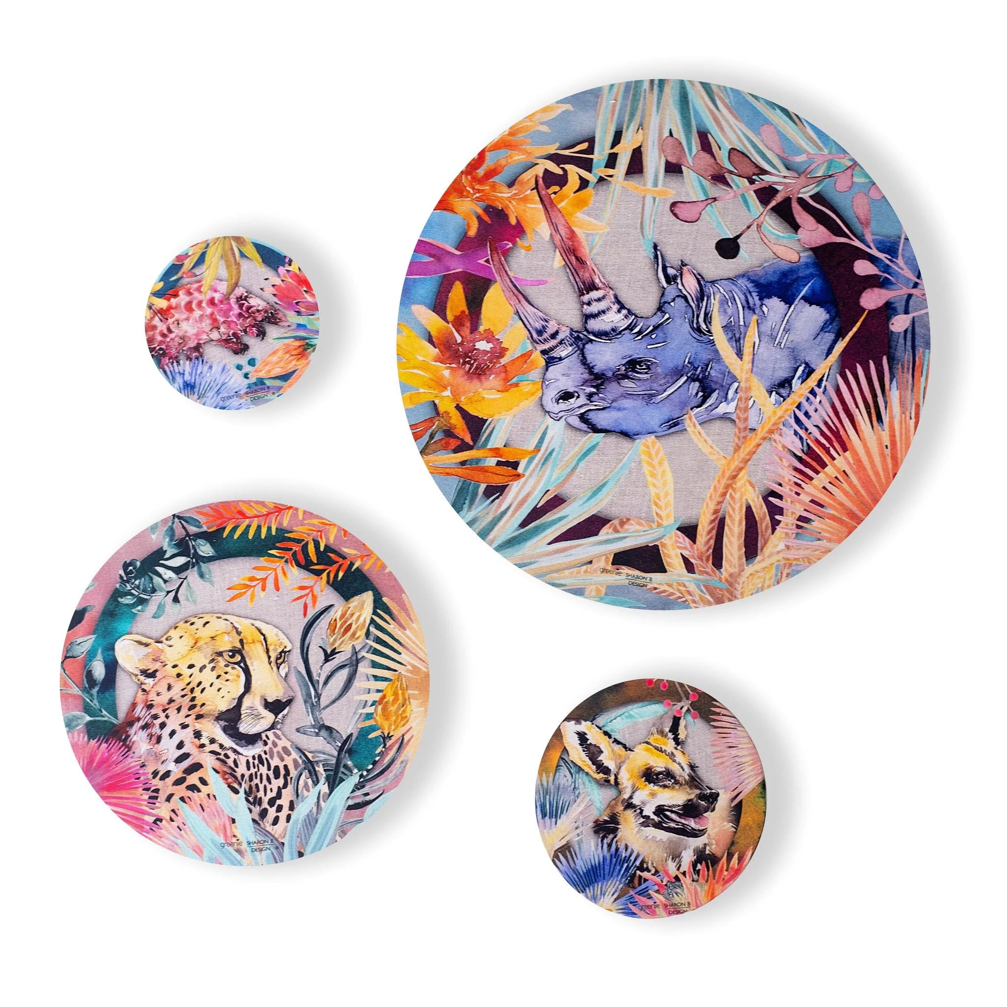 Greenie Food Covers Endangered Species Set of 4 Food Storage Greenie