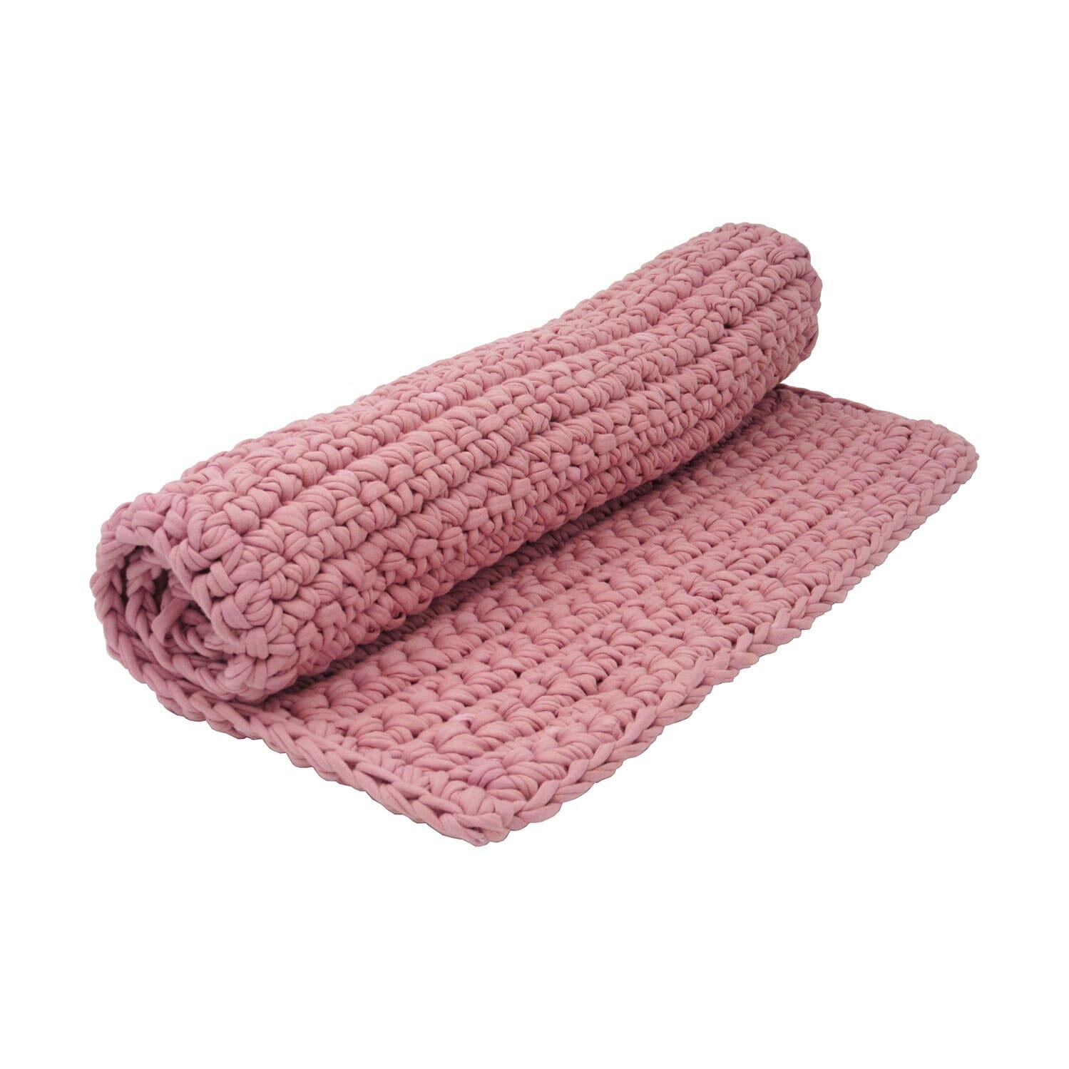 H18 Pink Cotton Crochet Bathmat Rugs & Mats H18 Foundation