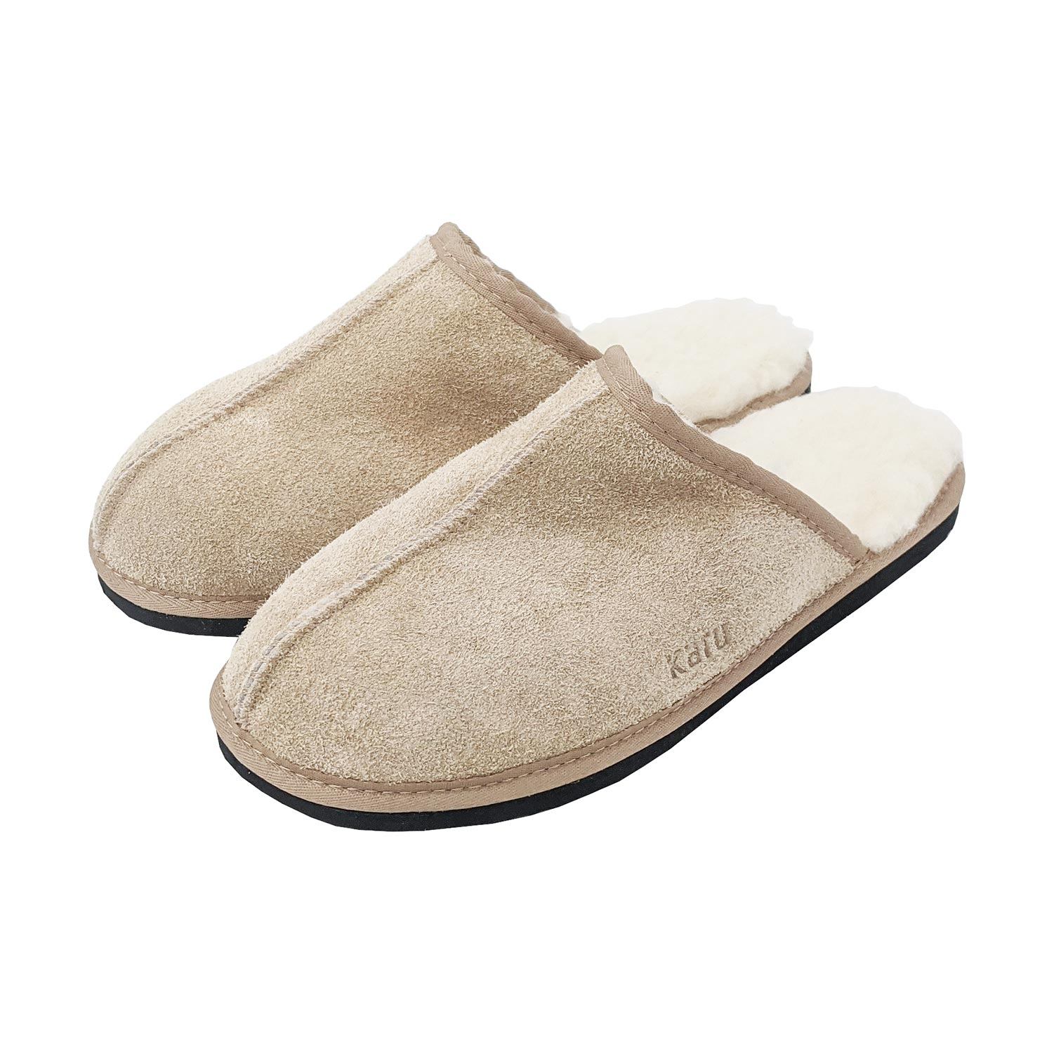 Karu Mule Sand Suede & Wool Slippers Slippers Karu Slippers