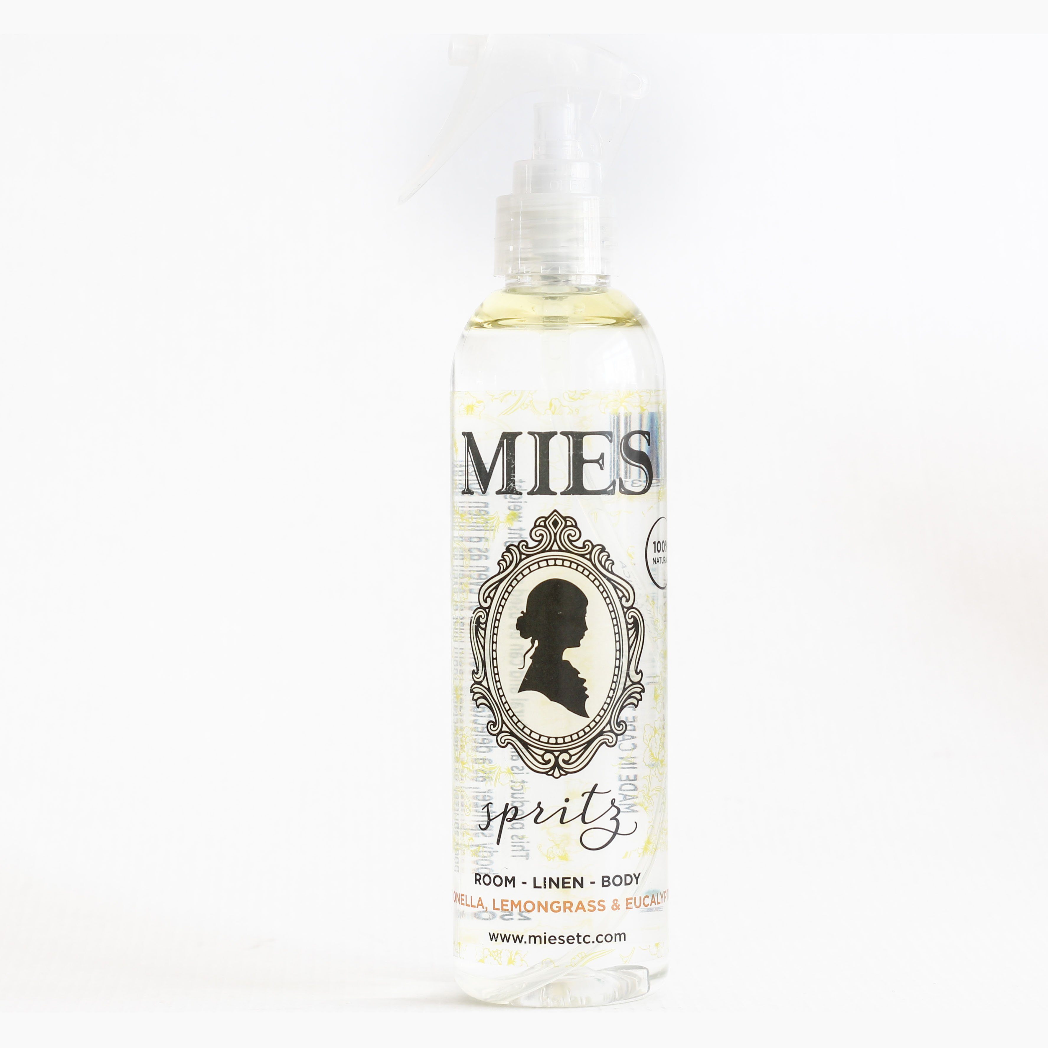 MIES Room, Linen & Body Spray - Citronella, Lemongrass and Eucalyptus 250ml Home Fragrances MIES