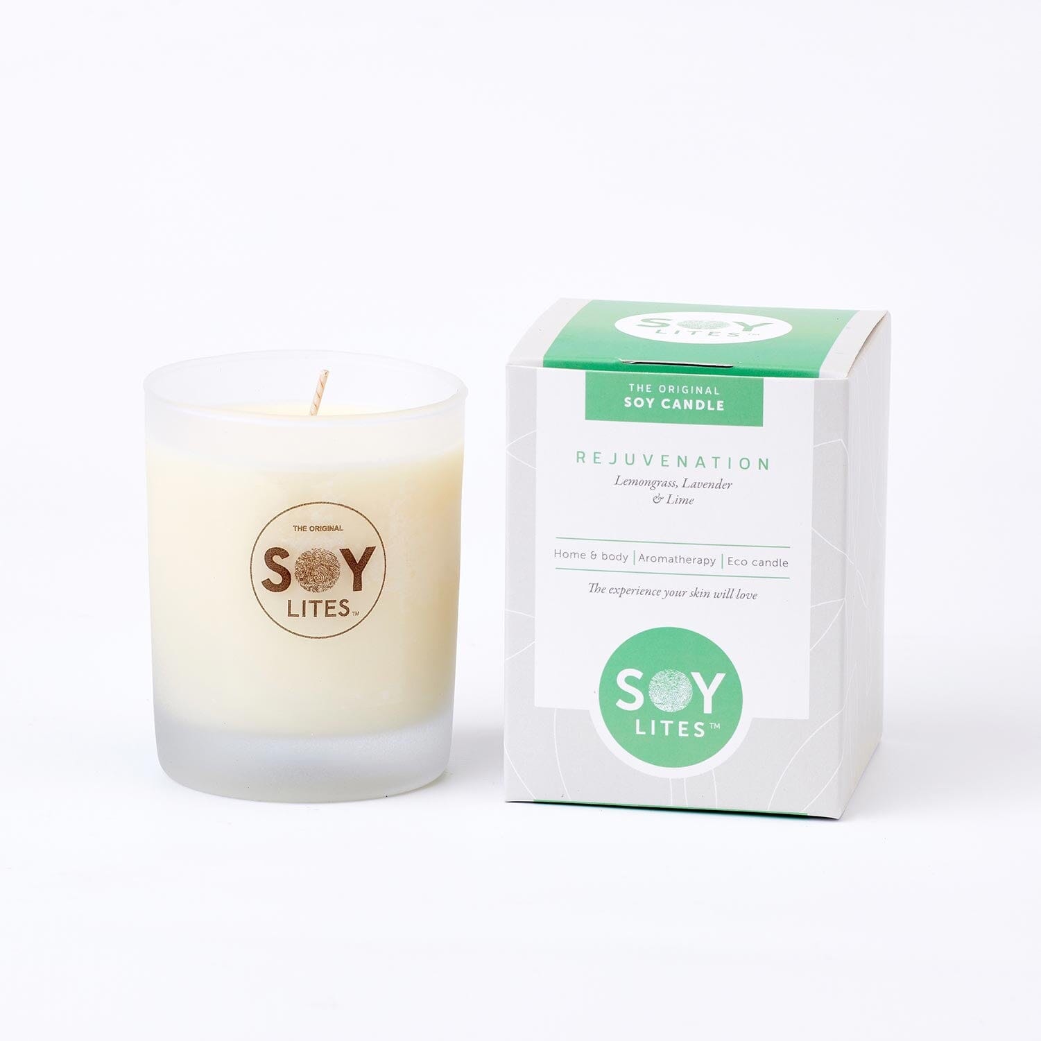 SoyLites 'Rejuvenation' Soy Candle with Lemongrass, Lavender & Lime Candles SoyLites