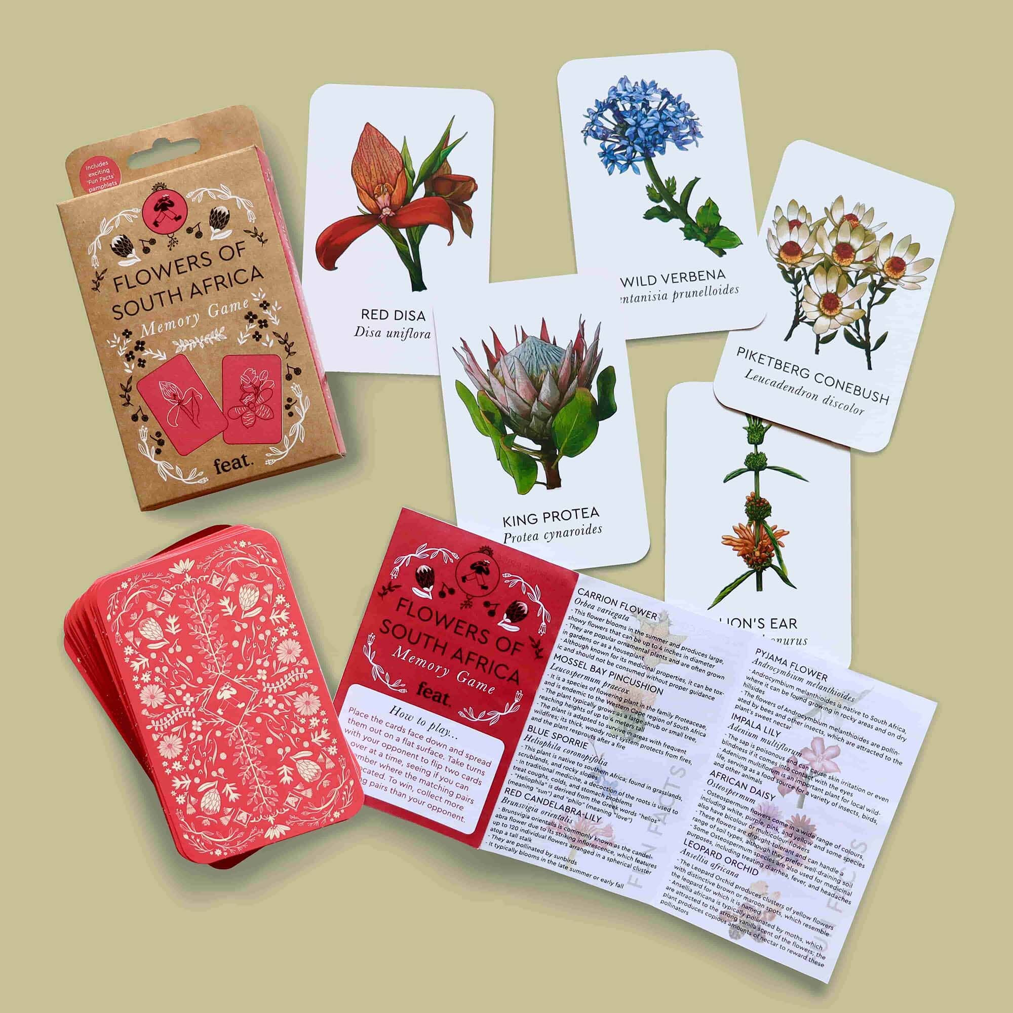 FEAT Memory Game - Flowers of South Africa Games FEAT. 
