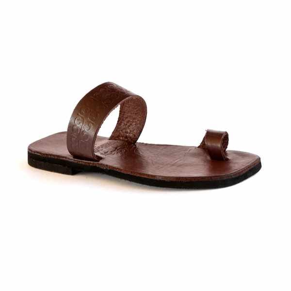 Groundcover Ladies Guru Leather Sandal - Brown Sandals Groundcover 