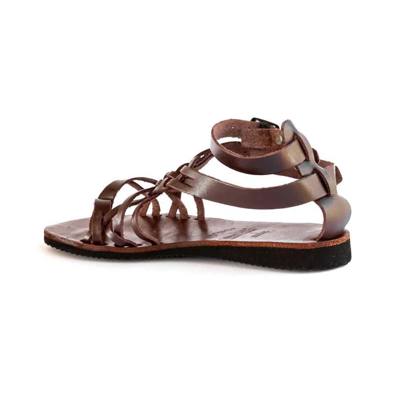 Groundcover Ladies Princess Leather Sandal - Brown Sandals Groundcover 