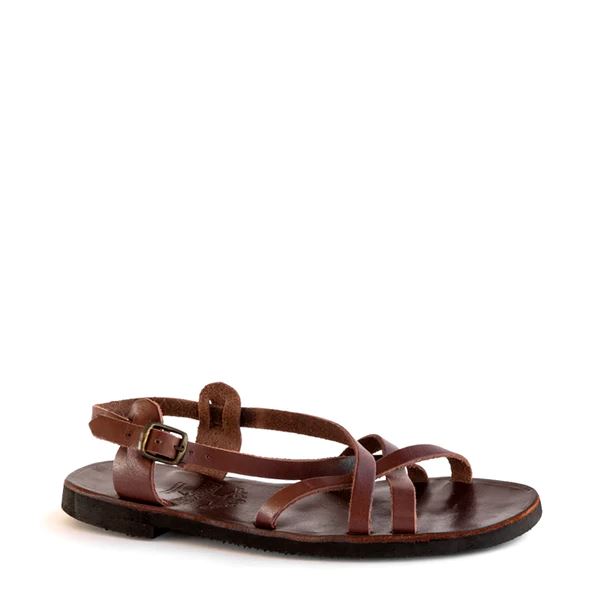 Groundcover Ladies Sandy Leather Sandal - Brown Sandals Groundcover 