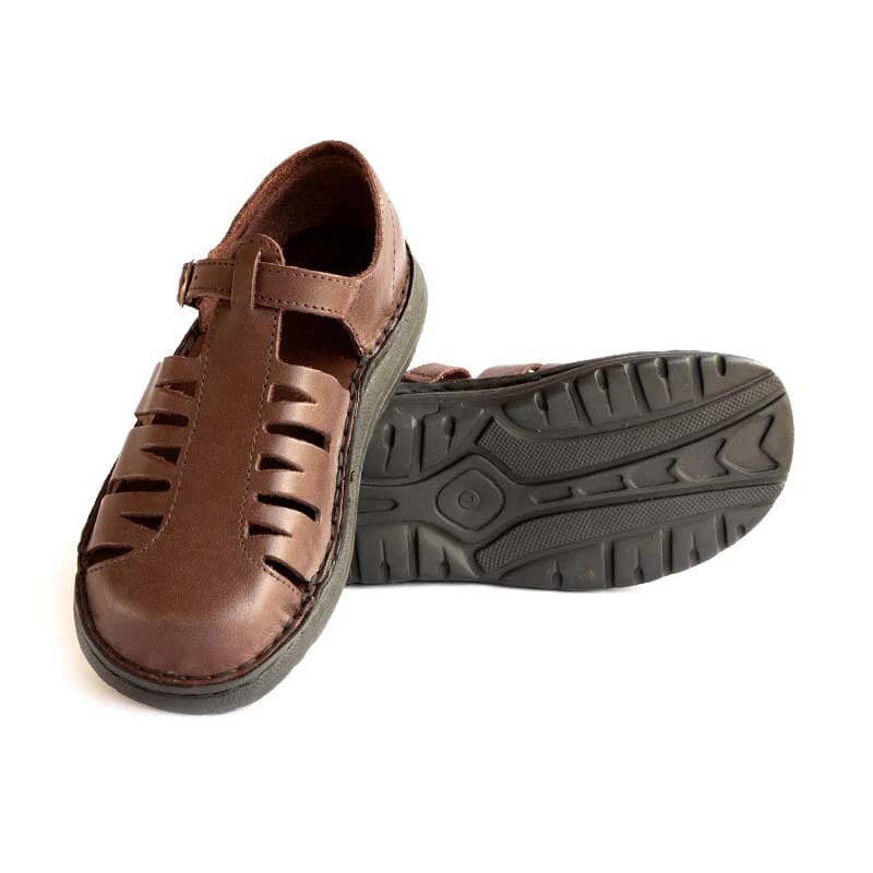 Groundcover Mens Ithala Leather Sandal - Brown Sandals Groundcover 