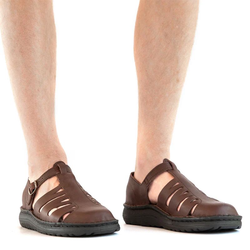 Groundcover Mens Ithala Leather Sandal - Brown Sandals Groundcover 