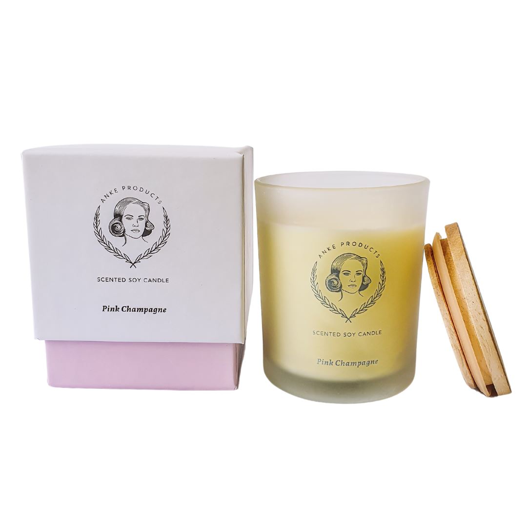 Anke Pink Champagne Soy Candles Candles Anke 160g 