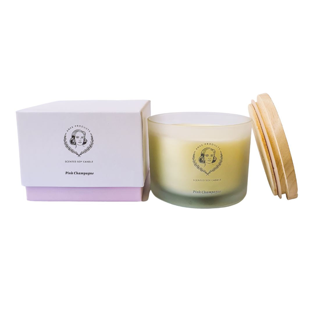 Anke Pink Champagne Soy Candles Candles Anke 370g 