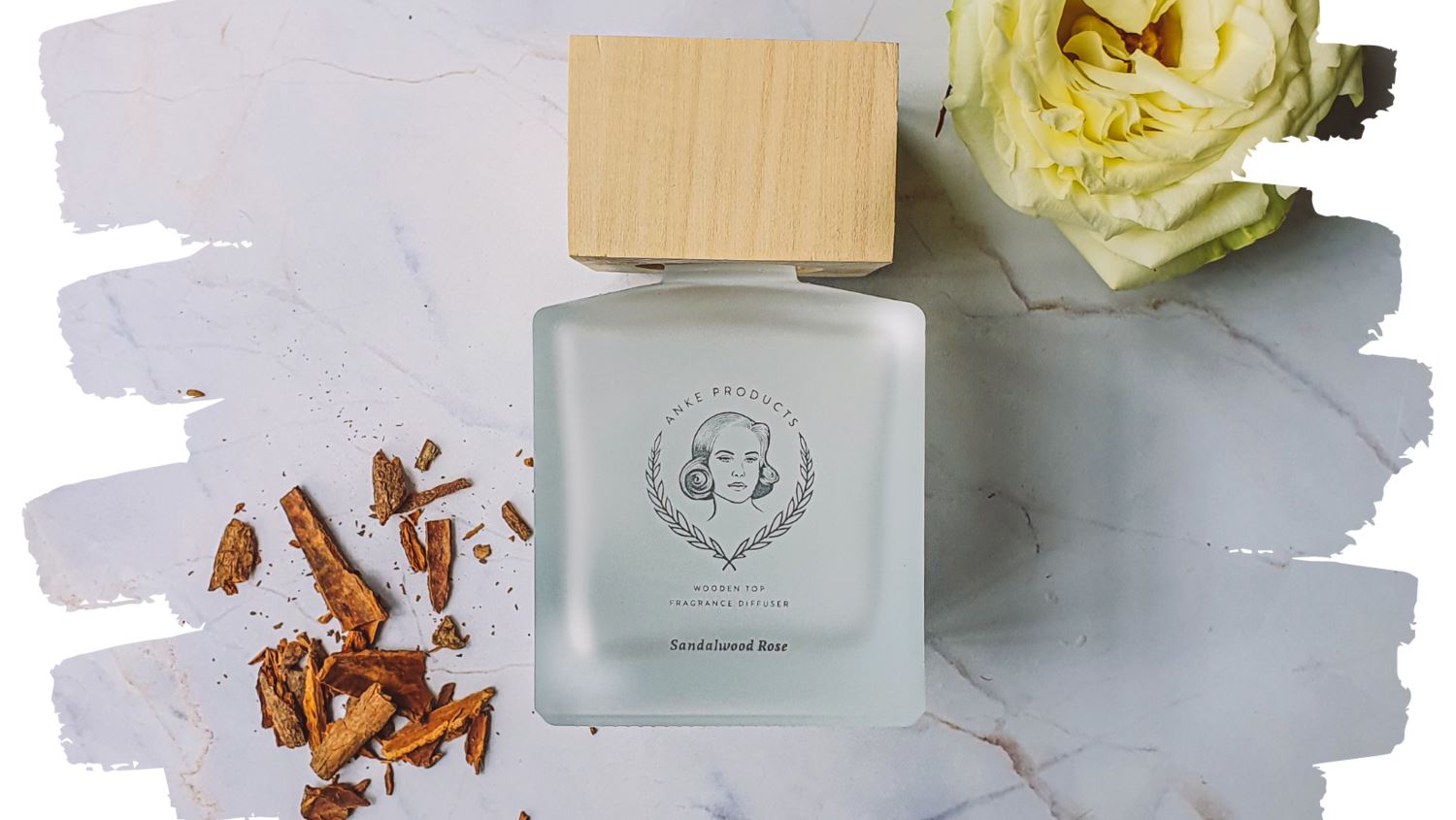 Anke Sandalwood Rose Wooden Top Diffuser Home Fragrances Anke 