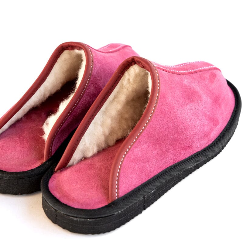 Groundcover Pink Slip-On Wool Slipper Slippers Groundcover 