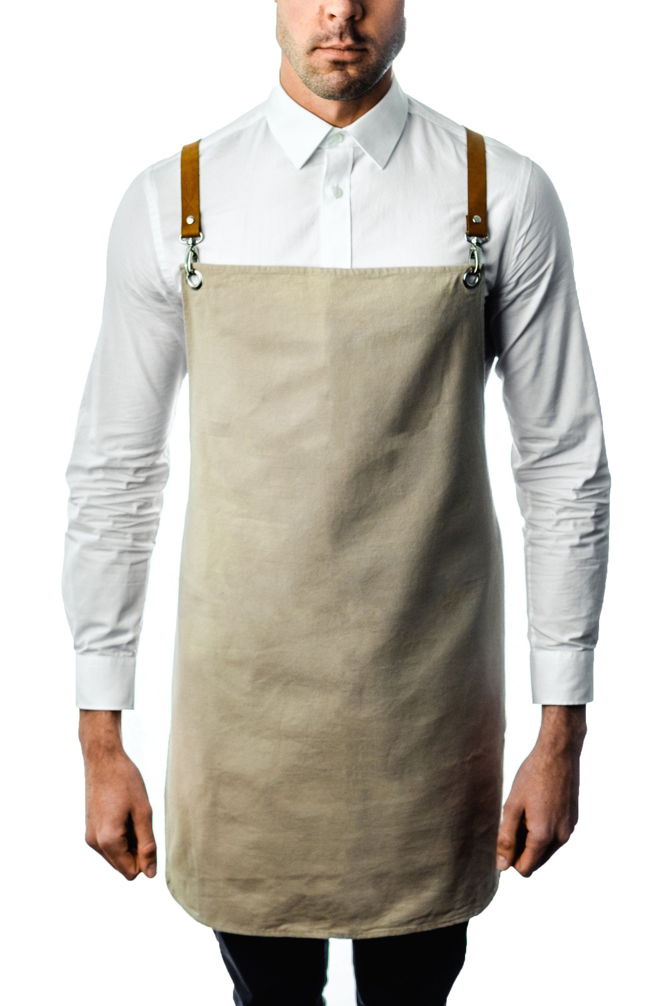 Major John Cotton Canvas Aprons Aprons Major John Medium Beige Tan