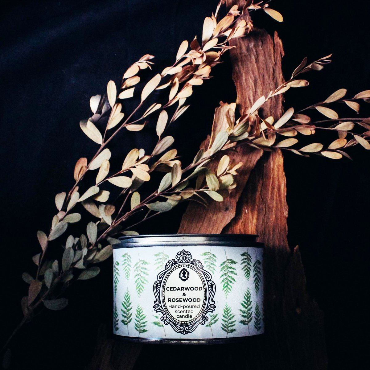 MIES Cedarwood & Rosewood Scented Candle 250g Candles MIES 