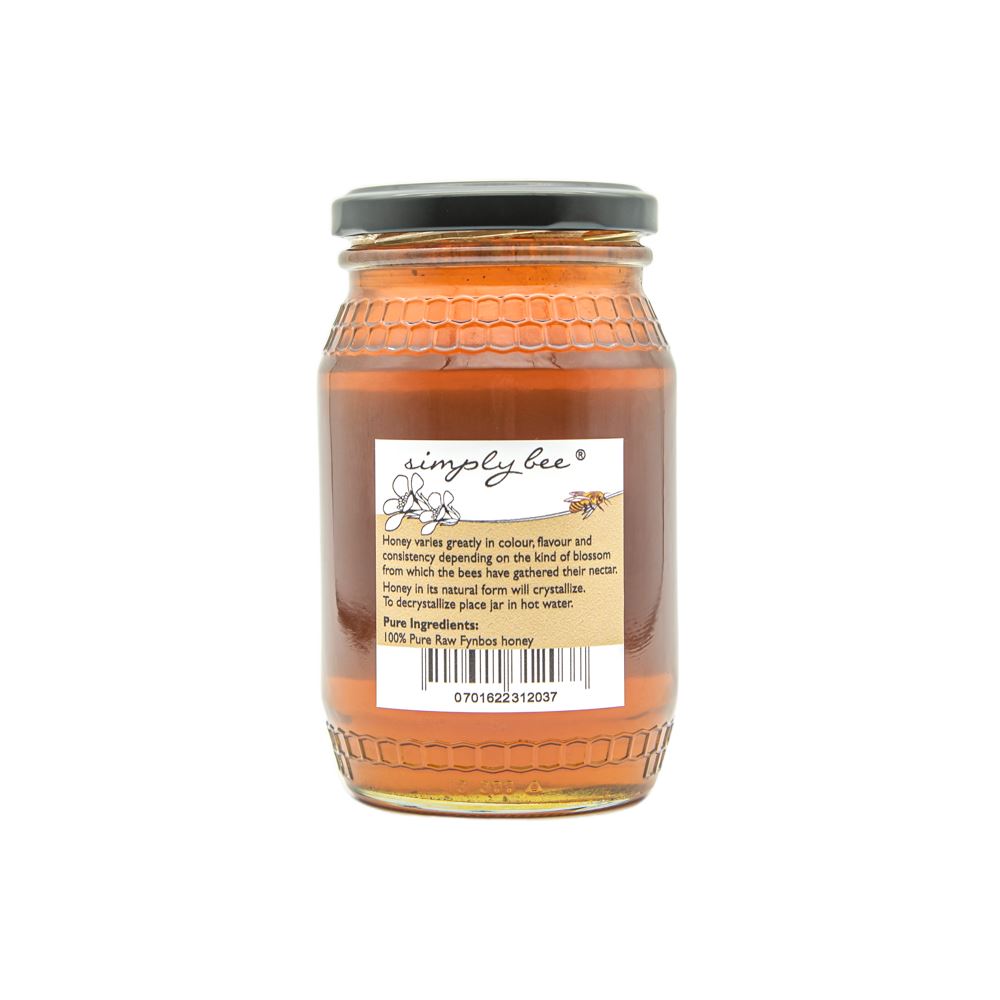 Simply Bee Raw Fynbos Honey 500g Honey Simply Bee 